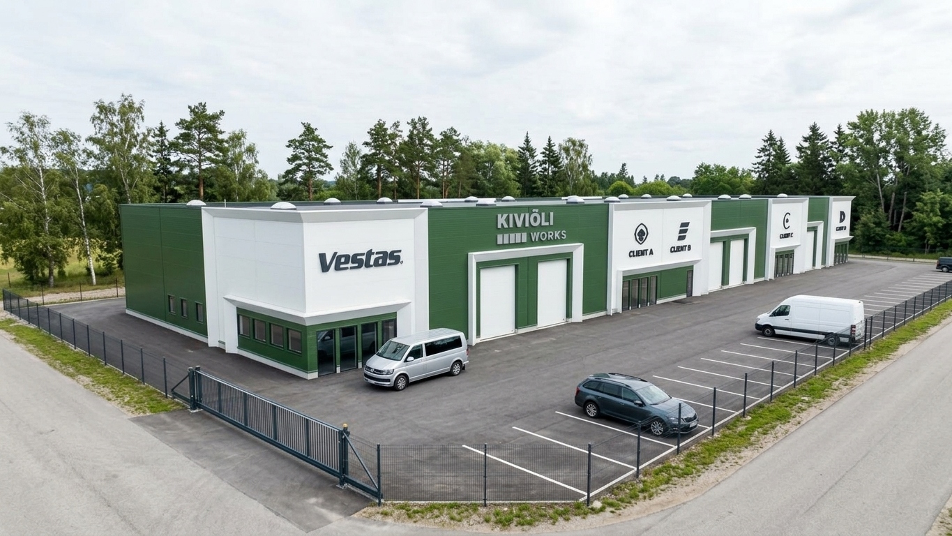 Kiviõli Works – hoone arhitektuurne render